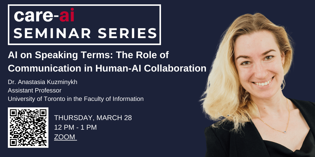 Care-ai seminar series Evaluating Safety in Generative AI Systems Featuring Laura Weidinger Senior Research Scientist at Google DeepMind. Via Zoom on Monday February 26th 11 am EST